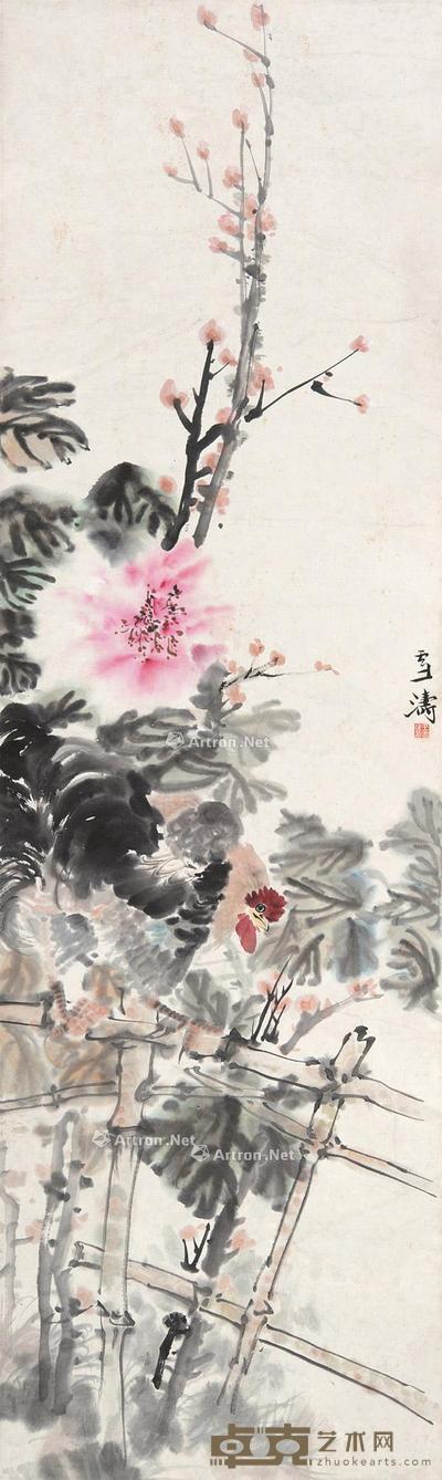 富贵大吉 立轴 设色纸本 111.5×33cm