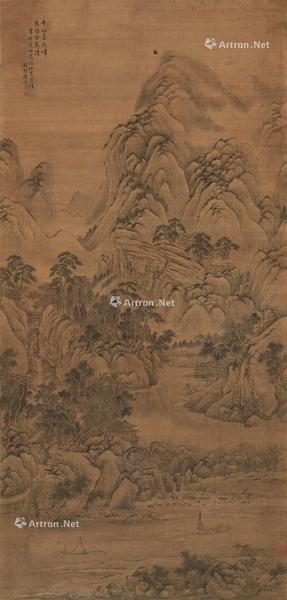  千山叠嶂图 立轴 设色绢本