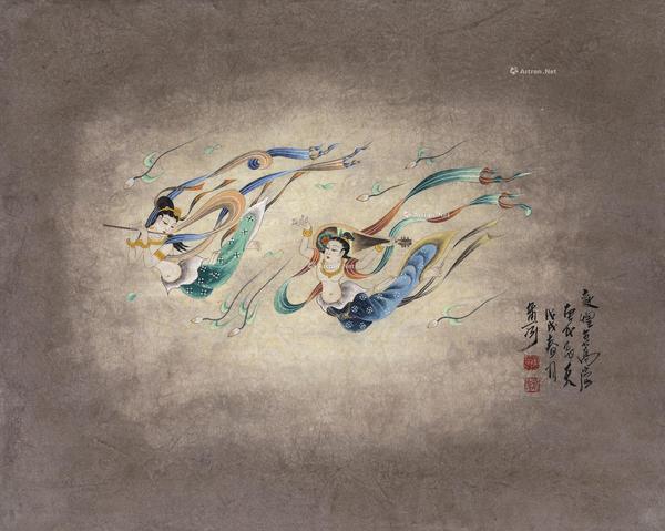  2018年作 敦煌莫高窟 纸本设色