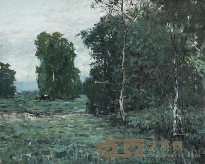 1993年作 风景 布面油画 79.5×63.5cm