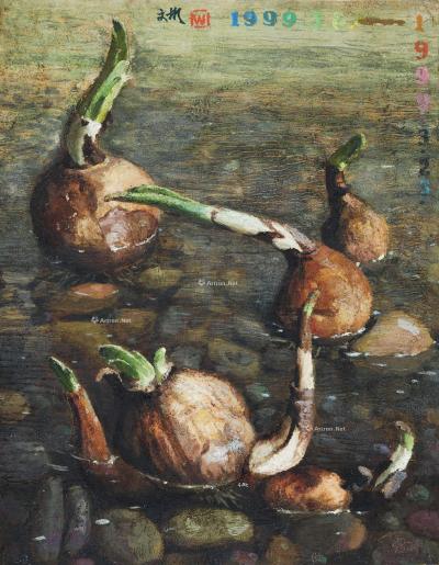  1999年作 苏醒－水仙系列 布面油画