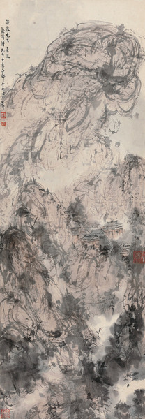  访旧图 立轴 设色纸本
