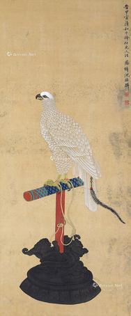  鹰 立轴 绢本
