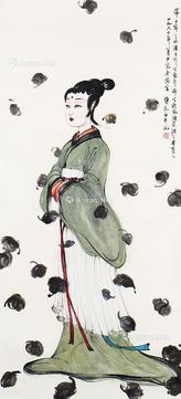  湘夫人 立轴 纸本