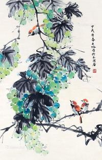  花鸟 立轴 纸本