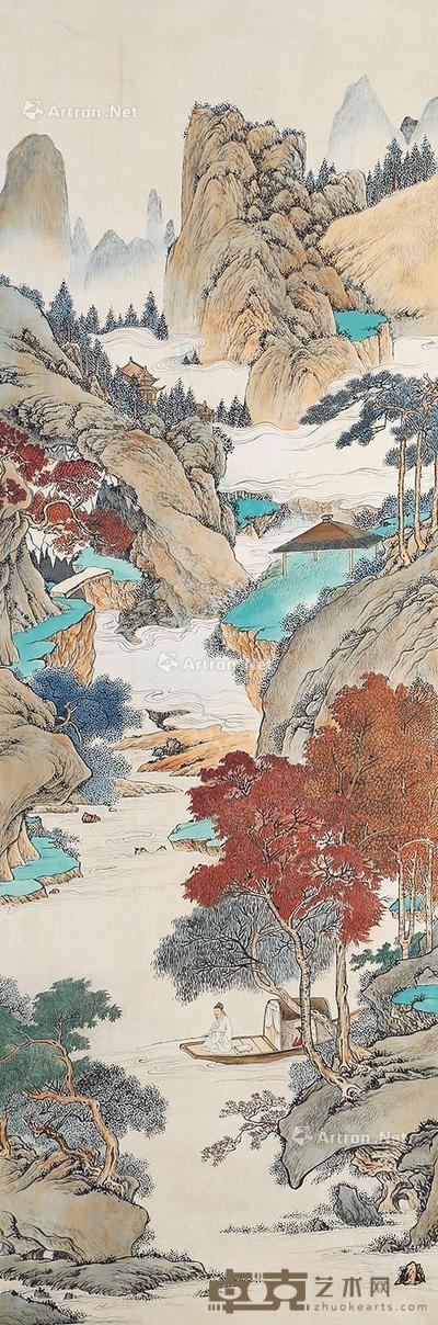  山水 立轴 纸本 173×60cm