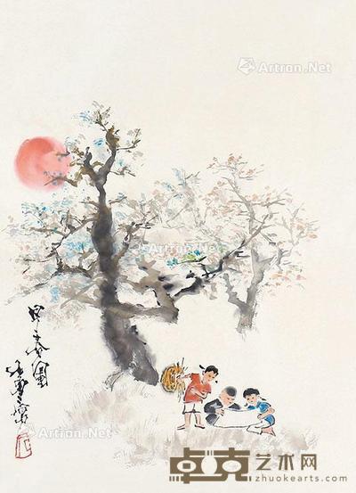  早春图 立轴 纸本 54×41cm