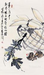  藕 立轴 纸本