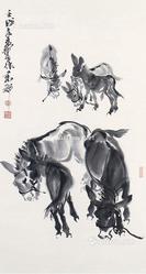  驴 立轴 纸本