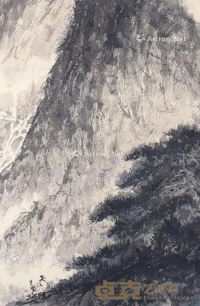  山水 立轴 纸本 69×45cm