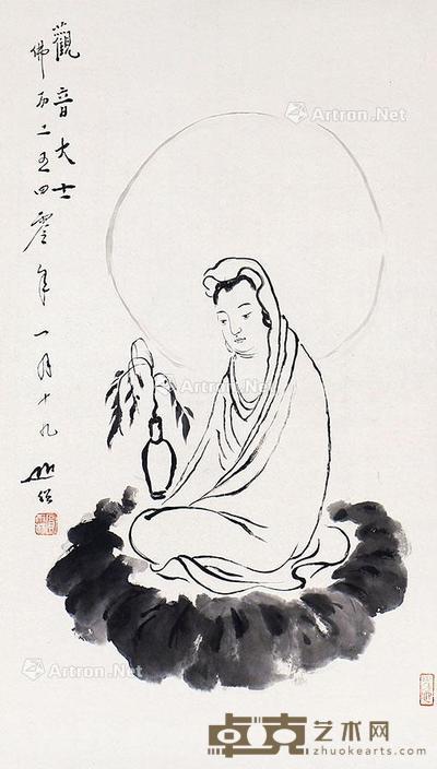 观音 立轴 纸本 69×39cm