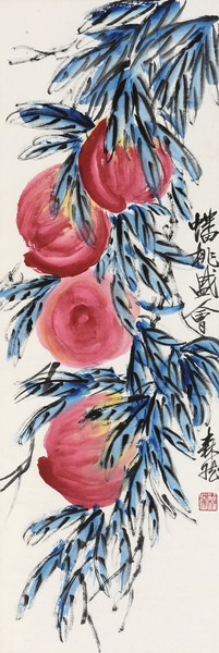  蟠桃盛会 立轴 设色纸本