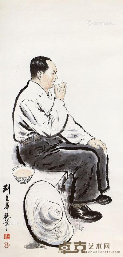  伟人像 立轴 纸本 135×65cm