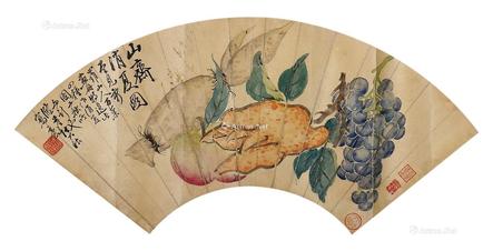  苏果图 扇片 纸本