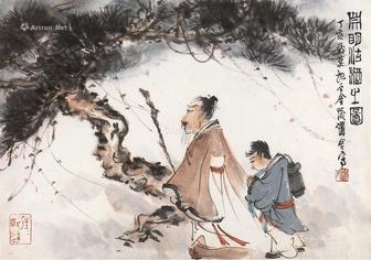  人物 镜框 纸本