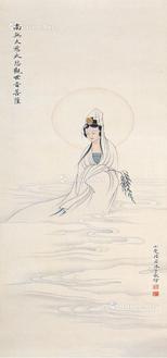  观音 立轴 绢本