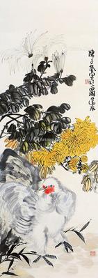  花鸟 立轴 纸本