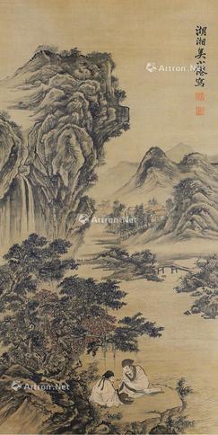  山水 立轴 绢本