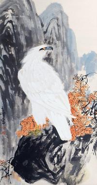  白鹰 立轴 纸本