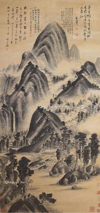  山水 立轴 纸本