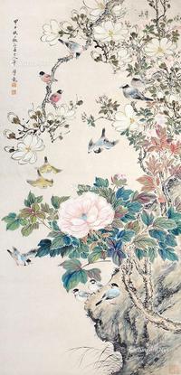  花鸟 立轴 纸本