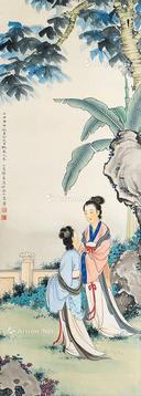  仕女 立轴 纸本