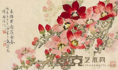 木棉花开 镜片 设色纸本 31×51cm