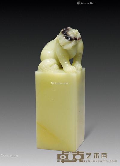  巧色封门青古兽方章 2.8×2.5×8.2cm