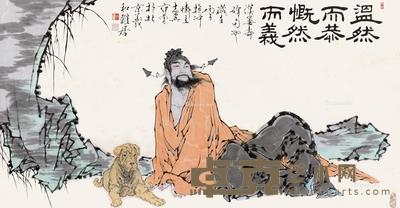 丙子(1996)年作 钟馗 镜片 设色纸本 92.5×177cm