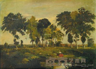  风景 布面 油画 40×54cm