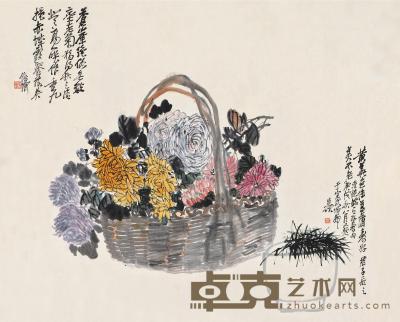  庚戌（1910）年作 黄花菖蒲 镜片 设色纸本 79.5×96.5cm