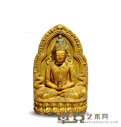 清 铜鎏金菩萨像 高12.2cm