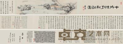  甲戌（1934）年作 除夕祭诗图卷 手卷 设色纸本 25×104cm