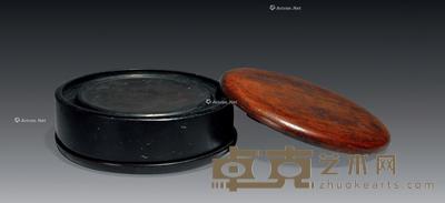 清 仿瓦当石渠圆形端砚 直径14cm;高3.5cm