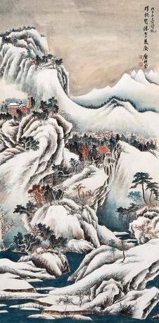  雪景 立轴