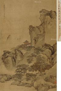  辛未（1691）年作 松严隐居 立轴 设色绢本