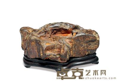  清 瞿子冶铭灵壁摆件 长16.5cm