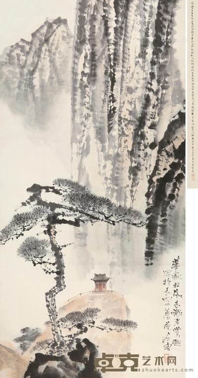  华岳秋风图 立轴 设色纸本 180×89cm