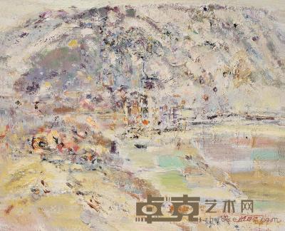  1999年作 雾中黄山 布面油画 37×45cm