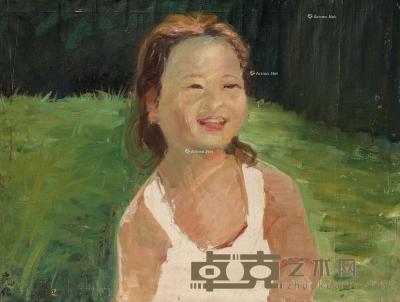  小女孩 布面油画 49×65cm
