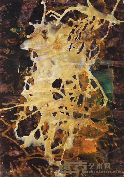 90年代作 无题 布面油画 68×47cm