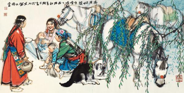 2005年作 高原情 镜心 纸本