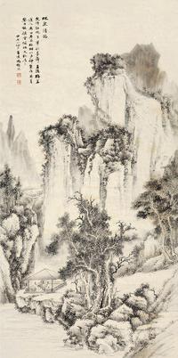  甲戌（1934）年作 林泉清话 镜片 水墨纸本