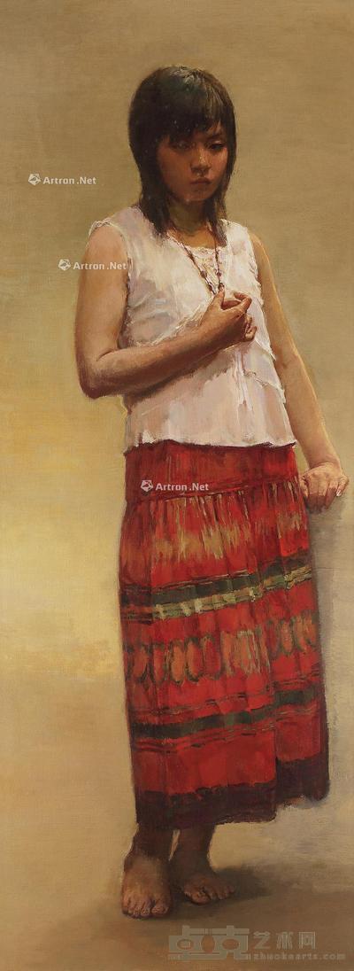  2006年作 甜到哀伤之三 布面油画 150×54cm