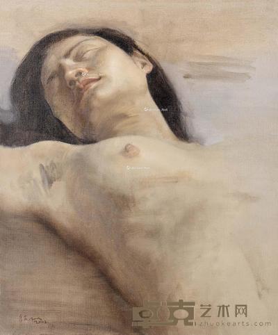  2003年作 女人体 布面油画 46×38cm