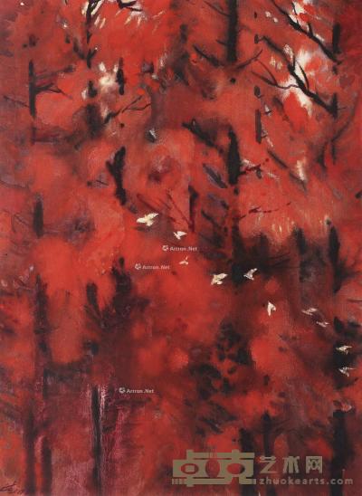  1980年作 红树林 纸本水彩 51×37cm