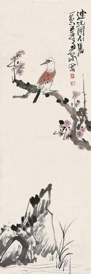  花鸟 立轴 设色纸本