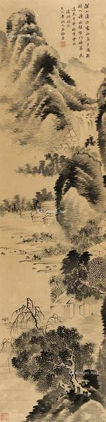  山水 立轴 纸本水墨