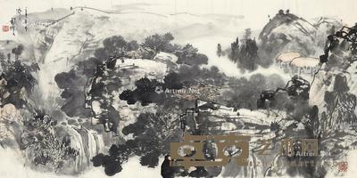  山水 镜心 设色纸本 133×68cm