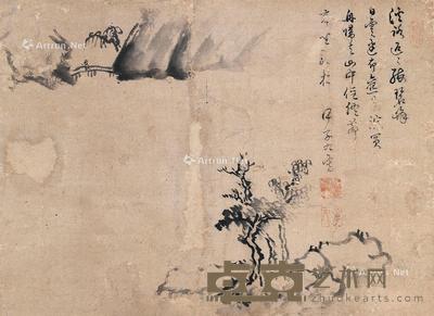  山水 立轴 水墨纸本 42×31cm